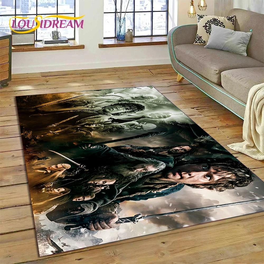 L-Lord of The Rings H-Hobbit Movie  Carpet Rug for Bedroom Living Room Home Sofa Decoration,Children Game Large Decor Floor Mat