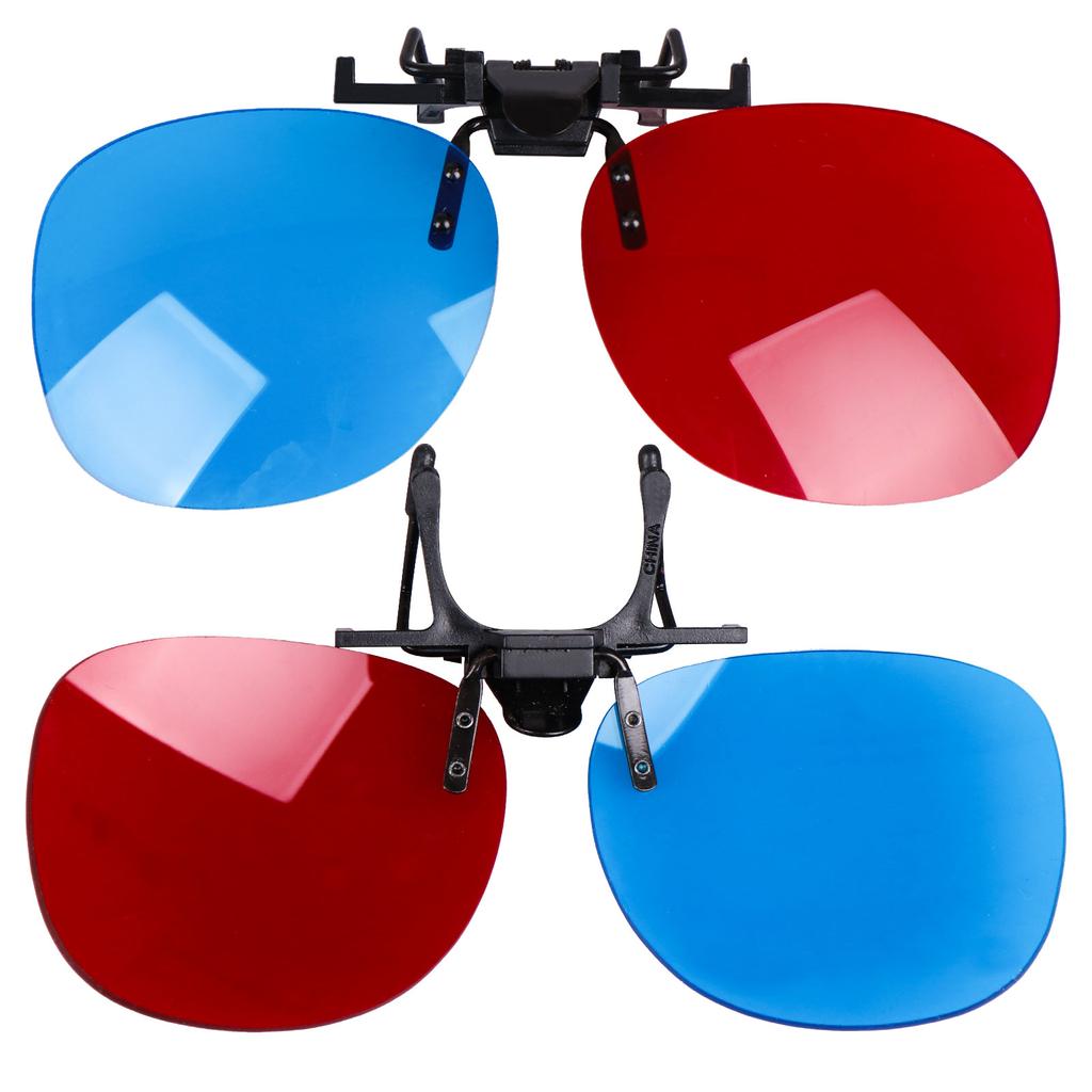Clip-On 3D-Brille Rot Blau 3D-Brille 3D-Film-Spiel-Brille Anti-Polarisation