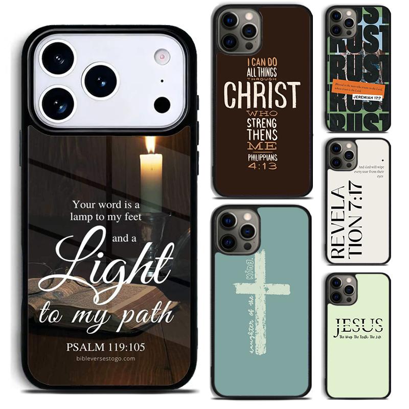 Bible Verse Jesus Christ Christian Phone Case For iPhone 17 16 15 14 13 12 11 Pro Max Plus 17Air Soft Silicone Cover