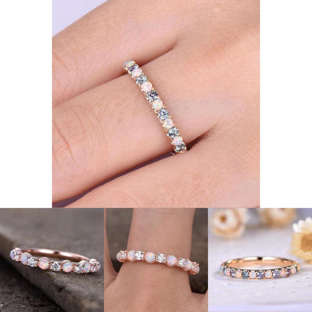 Elegant Women's Rose Gold Ring High Quality Round Cut Rhinestone Rings Jewelry For Weddings And Anniversaries