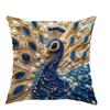 Peacock luxury decorative pillowcase, ultra-soft polyester material living room sofa backrest car pillowcase home decoration