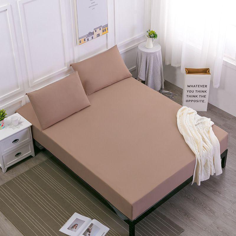 Breathable Dustproof Fitted Sheet Solid Color Mattress Protector For Ultimate Comfort