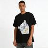 Cute Glasses Bear Print Casual T-Shirt for Adults and Kids Loose Breathable Daily Wear Top Pure cotton T-shirt