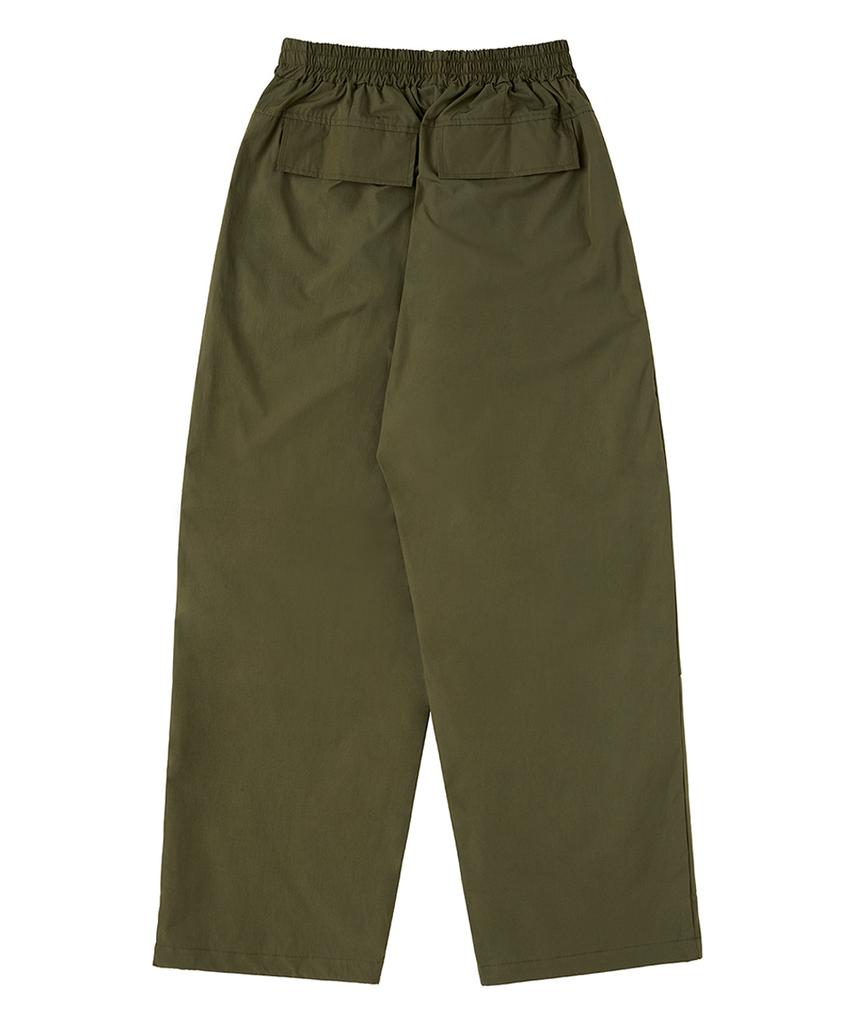 URBANAGE [2Pack] Waterproof One-Pleat Parachute Wide Pants (3 Colors) (Type C)