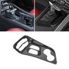 For Dodge Challenger 2015- LHD ABS Carbon Fiber Style Car Center Console Gear Shift Panel Water Cup Holder Cover Frame Trim