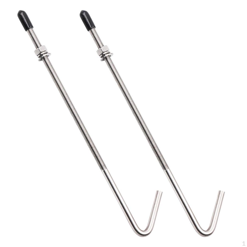 J Hook Battery Hold Down Bolts Stainless Steel Hex Nuts Spring Lock Washers Easy To Install