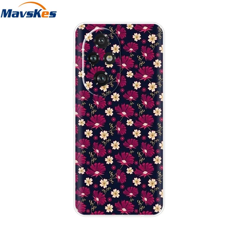Para Honor 200 Capa Desenho Animado Adorável Silicone TPU Macio Capas de Telefone para Para Honor 200 Pro Honor200 Lite Transparente Capas Honor200