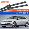 Voor VW Golf MK8 - 2024 Ruitenwissers LHD Voorruitenwisserbladen Voorruit Schoon Raam Auto Regenborstels 26"+18"""