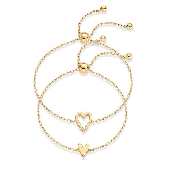 1 Armband Charm Herzdekor Verstellbar Paar Armreifen Modeschmuck Geschenk