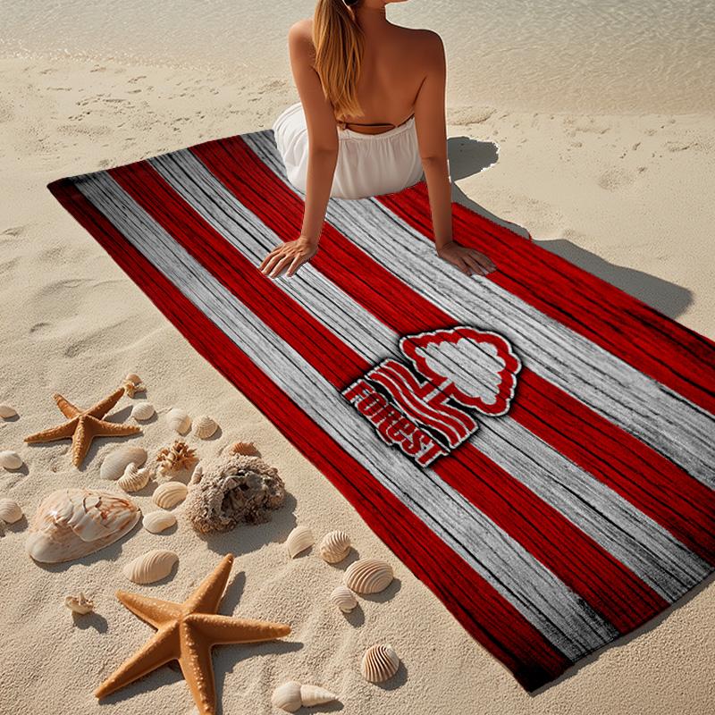 1 Stück Forest Club Emblem Strandtuch - Weiche, Saugfähige Mikrofaser, Leicht, Ideal für den Strand, Partys, Reisen, Camping-Fan-Geschenke