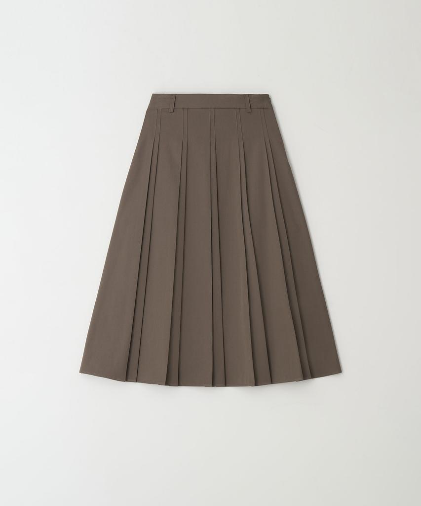 The Rye Pintuck Pleats Midi Skirt(Brown)