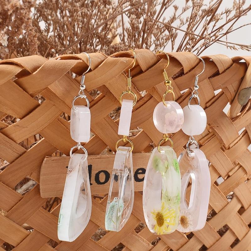 Multipurpose Earrings Resin Molds Pendant Eardrops Silicone Moulds for DIY Epoxy Resin Ornament Friend Lover Gifts