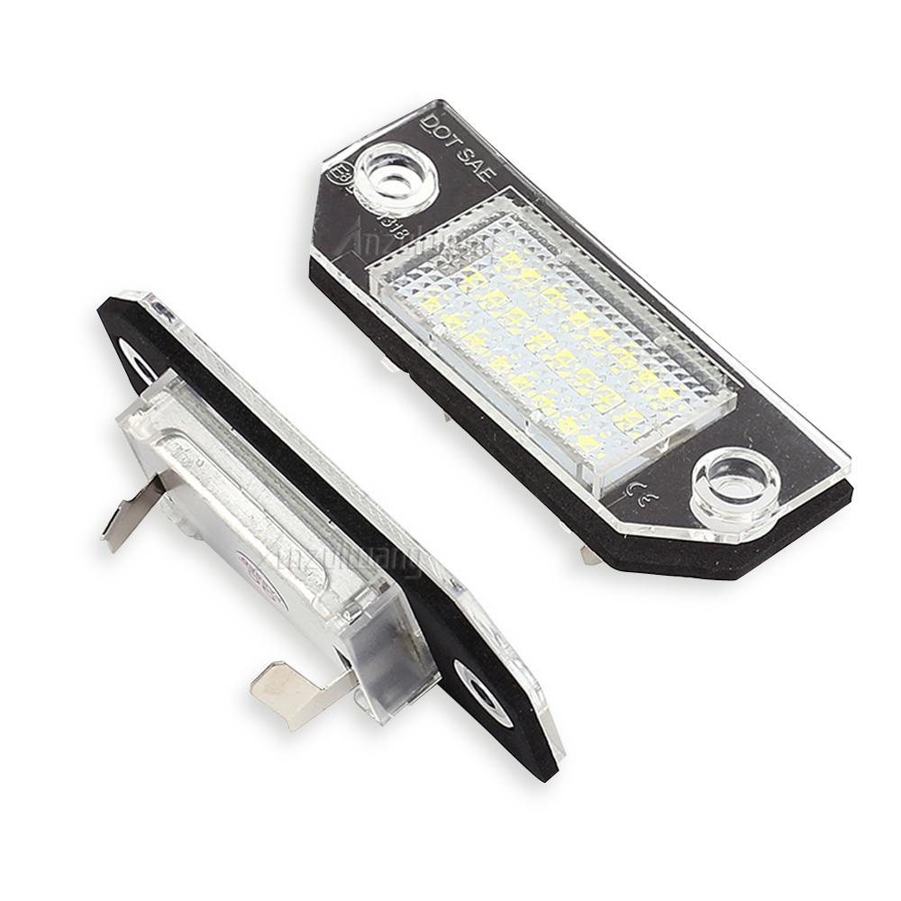 2Pcs LED Number License Plate Light Lamps Accessories For Ford Focus C-MAX MK2 03-08 Car Exterior Lighting Replacement