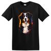 Hundkonst T-shirt Färgstark Berner Sennenhund Design Cool Djurälskare T-shirt