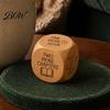 Reading Motivation Gadget Wooden Decision Dice, 6-Sided Wood Engraved Quotes Prompt, Natural Tool Charm, Fun Companion Book Lover Habit