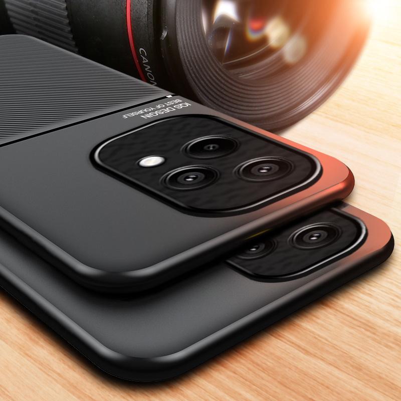 For Honor 200 Lite Case Shockproof Soft Silicone Bumper Funda for Honor200 Lite 200Lite Leather Car Magnetic Holder Back Cover