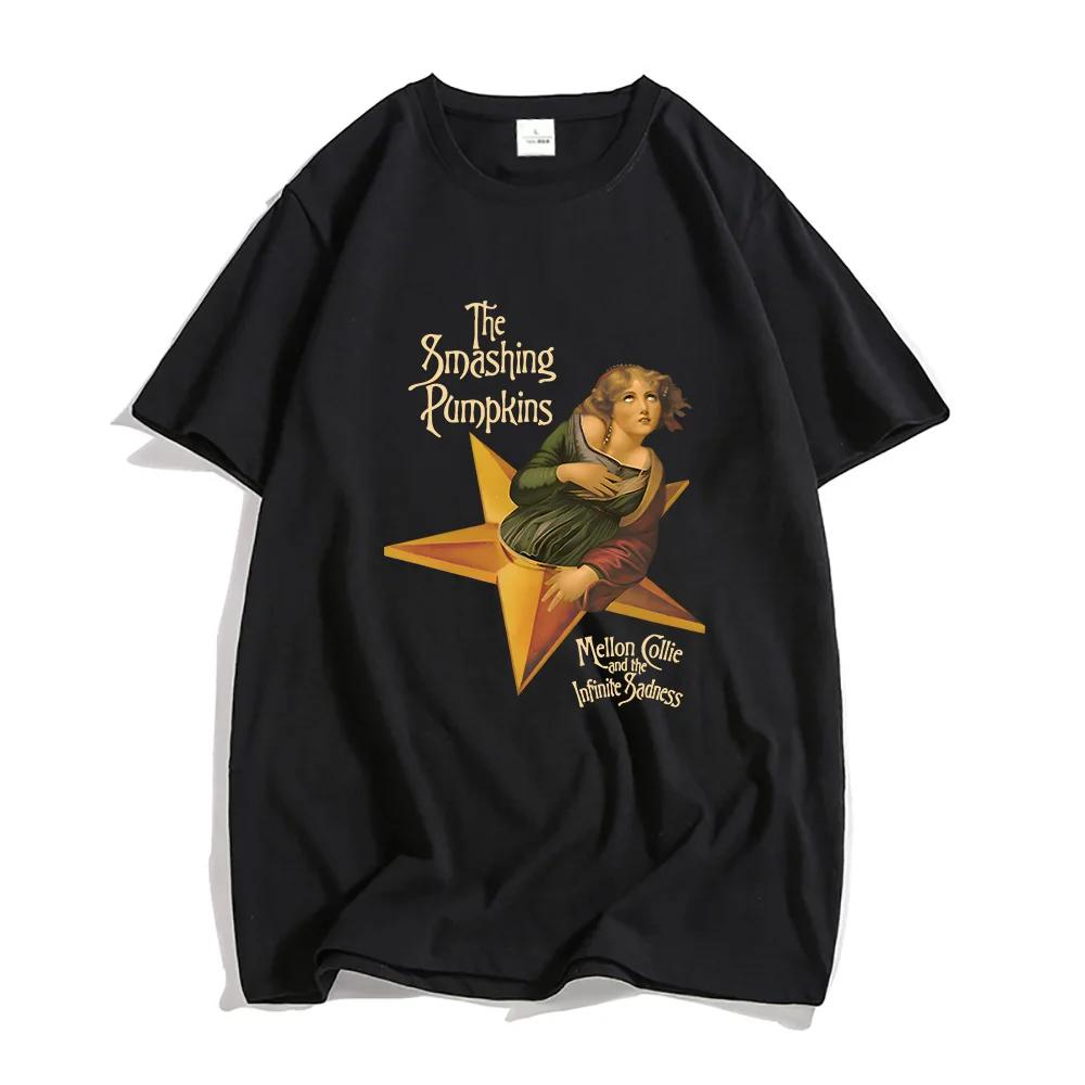 Camiseta de Mujer Mellon Collie and The Infinite Sadness Camisetas Gráficas de la Banda The Smashing Pumpkins Estampado de Moda Vintage Camiseta de Hombre