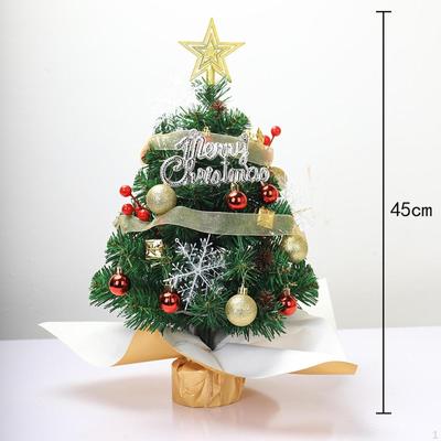 Desktop Xmas Tree with Hanging Ornaments, Tabletop Mini Christmas for Indoor, Apartment, Home
