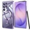 S26Ultra Magnetic For Magsafe Case For Samsung Galaxy S26 S25 Edge S24 S23 FE Ultra Plus S26+ Soft Clear Plating Silicone Shell