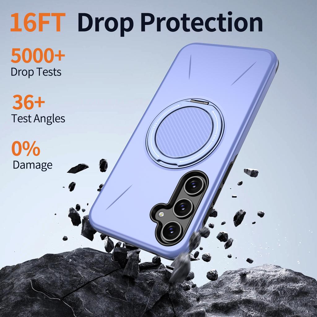 360° Magnetic Bracket Armor Case For Samsung Galaxy A27 A57 A37 A56 A36 A26 A16 A06 A17 A07 A55 A35 A25 A15 For Magsafe Cover