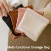 Faux Leather Mini Cosmetic Bag Waterproof Elegant Magnetic Closure Portable Multi-functional Women Lipstick Makeup Sanitary Pad Pouch Coins Purse Gift