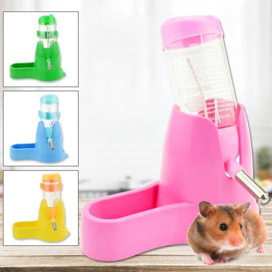 80ml/120ml Hamster Feeder Large Capacity Drip-Resistant Plastic 2 In 1 Auto Dispenser Water Feeder Food Container Pet Supplies