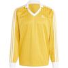 Originals Adicolor Piqué Football Top Embroidered Logo Casual Retro Sports Long Sleeve Football Shirt Men Tops Gold IZ2447