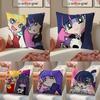 Japanese Anime PPanty  Stocking with Garterbelt Cushion Cover Pillowcase Short Plush Invisible Zipper Room Sofa Cushion Cover