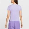 Nike T Shirts Women's Purple Crew Neck Moderate FV5509-533