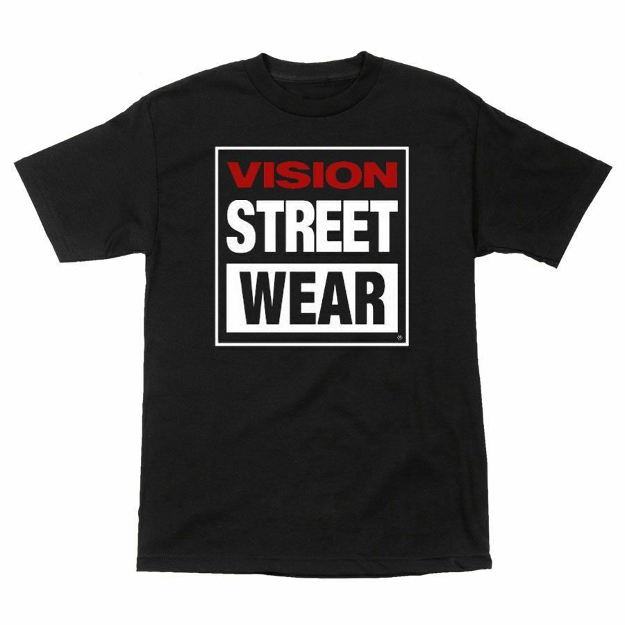 NOS Vision Street Wear CLASSIC LOGO Skateboard Shirt BLACK *OOP 2013* Unisex T-Shirt