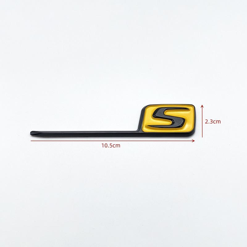 Emblemat Odznaka S ABS Naklejki na Bagażnik Samochodu Dla S E63S C63S GLC63S GLE63S GLS63S GTS GT43S GTR GT53 GT50 CLA45S Srebrny żółty czarny