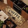 1 stuks Vintage Koffiepatroon Vloermat Modern Keuken polyester Kleed, Antislip Kleurrijk Binnen Tapijt, Voor Huis Badkamer Slaapkamer Woonkamer Decor