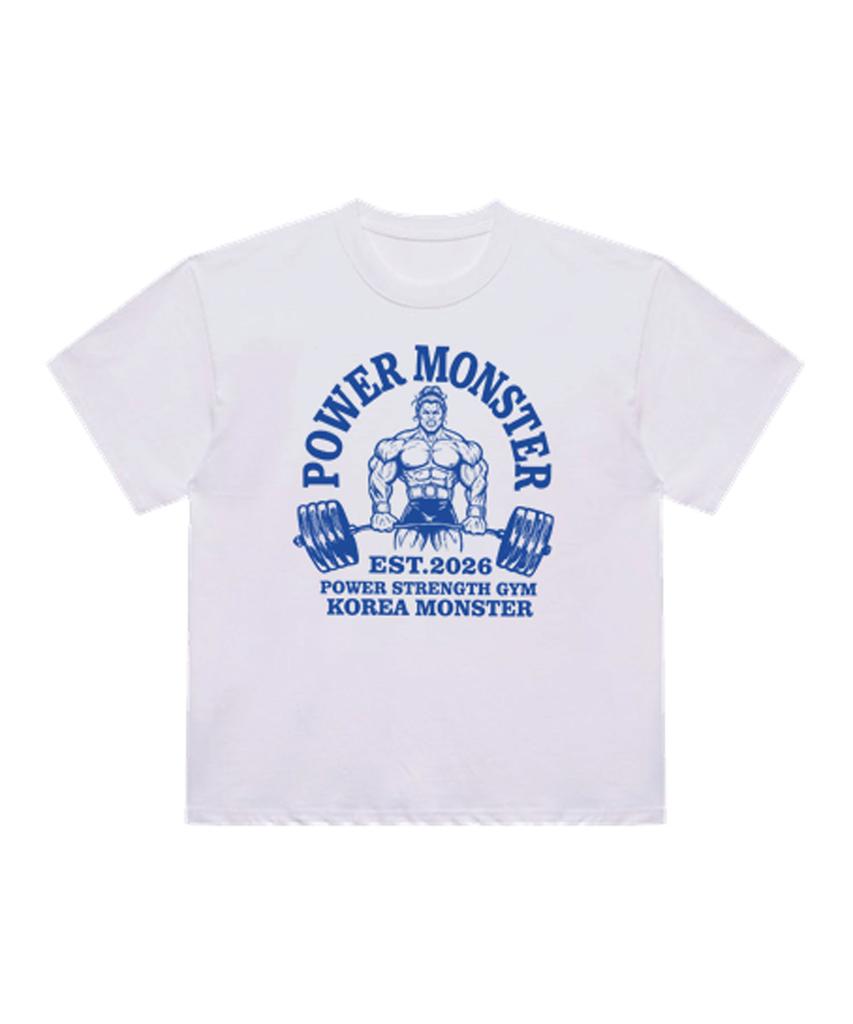 KOREAMONSTER Km30 Vintage Classic Monster Oversized Short Sleeve T-Shirt Black