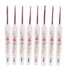 8pcs Crochet Hooks Hand Polished Ergonomic Handle Printed Red Flower Pattern Aluminum Knitting