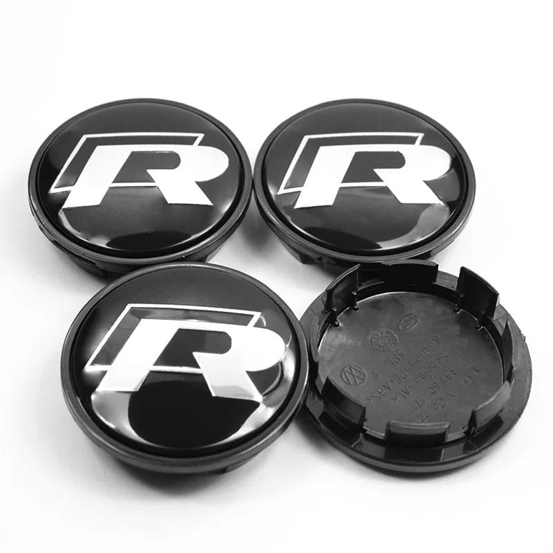 JQTYB1 4pcs 55mm 65mm Car Styling Wheel Center Wheel Hub Cap Modification Accessories Suitable for VW Volkswagen Jetta MK5 Golf Passat