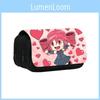 Kasane Teto Double Layer Pencil Case With Nylon Material For Students And Office Use