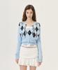 Veni Argyle Tube Top (Light Blue)
