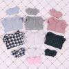 Niannyyhouse Effen, Geruite, Gestreepte Overhemden, Jeans, Brillen, Leren Schoenen, 10cm, 15cm, 20cm Pluche Kleding, Verkleed Katoenen Pop, Accessoires
