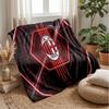Κουβέρτα Θέματος AC Milan Μαλακή Κουβέρτα Φανέλα Βελούδινη Κουβέρτα Ρίψης Ζεστή Κουβέρτα Καναπέ-Κρεβάτι για Διακόσμηση Σπιτιού