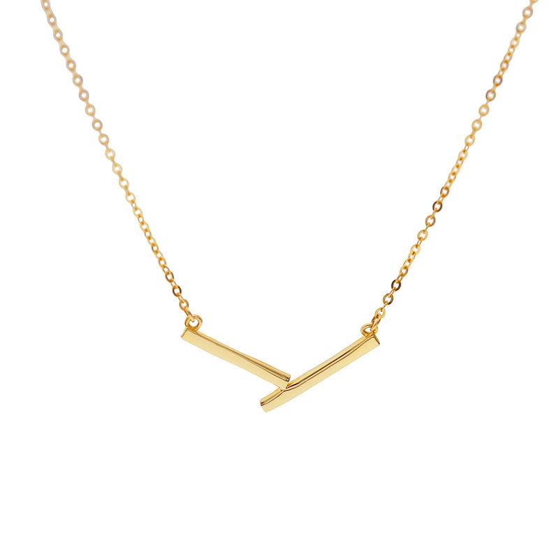 V-shaped Pendant Clavicle Chain Frigid Style Necklace Temperament New V-shaped Pendant Clavicle Chain Frigid Style Necklace Frigid Style New Style