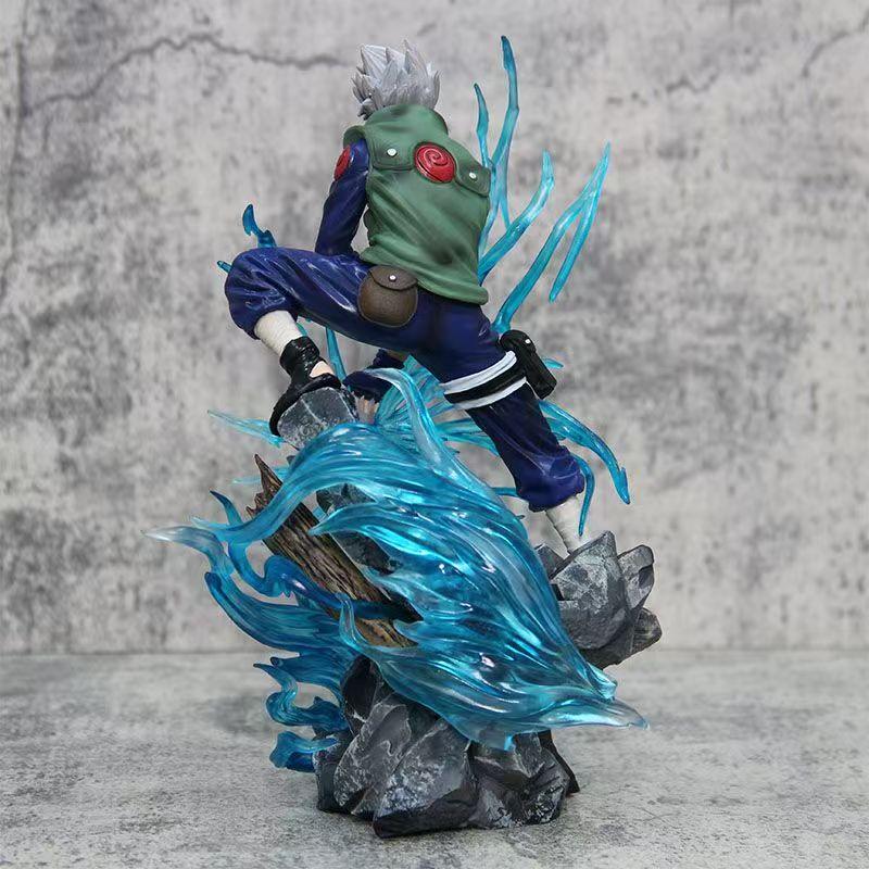 Naruto Anime Figure GK Hatake Kakashi Blue Special Effect Figuras Doll Model Pvc Statue Toys Birthday Gift