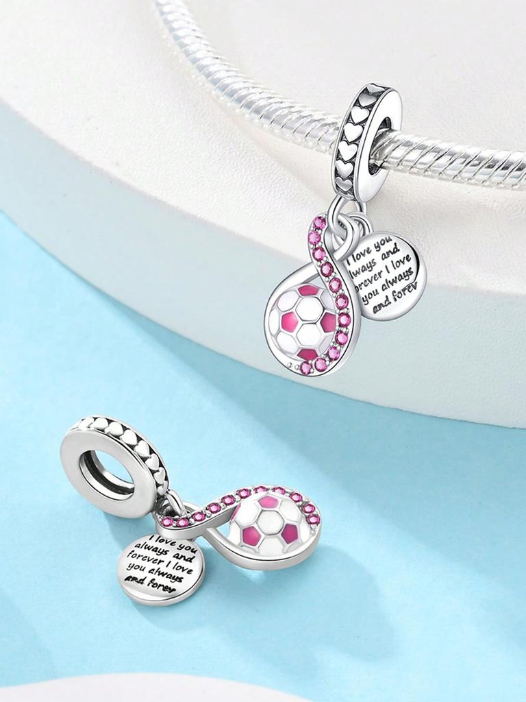 Charm Copper Colors Pinkbow Microphone Bead For Original Bracelet Diy Beads Charms Jewellery Making Gift For Women Styfne
