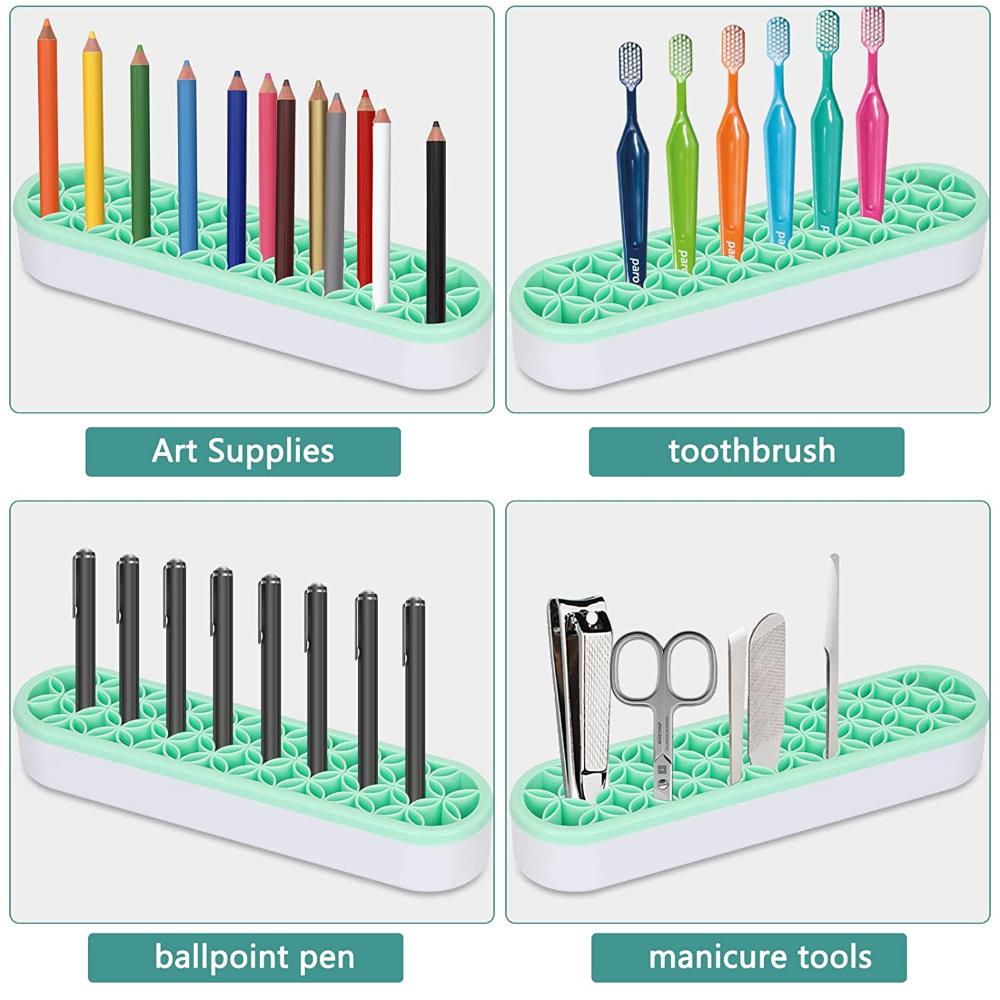 Silicon Nail Brush Makeup Brush Display Stand Rack Storage Case Brush Drying Shelf Brush Holder Make UP Holder Organizer