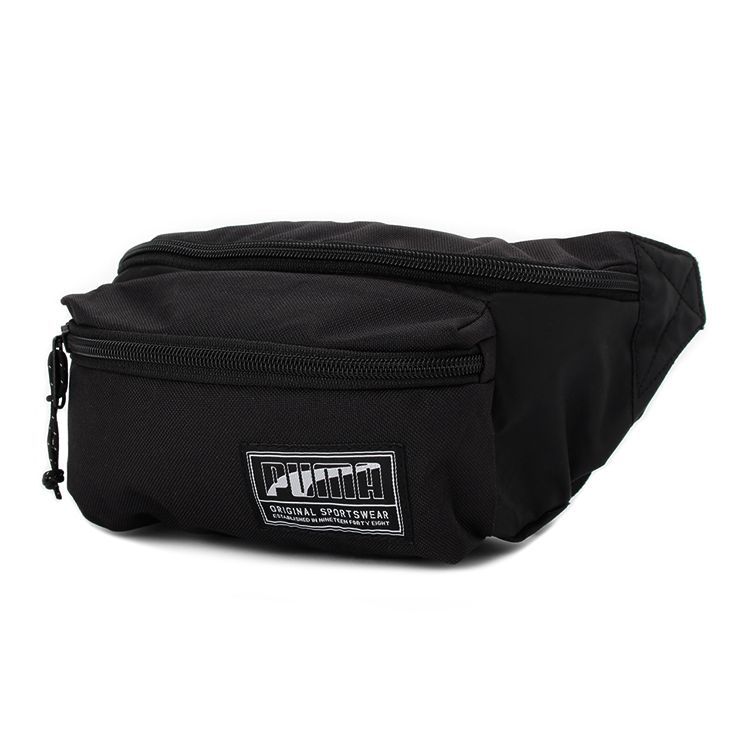 Puma Academy Sports Fabric Waist Bag Crossbody Chest Bag Small Unisex bags Black 075855-01