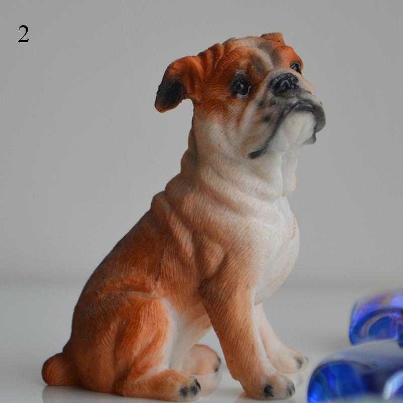 Mini Cute Vivid Dog Figurine Home Decor Simulation Mini Dog Model Miniature Dog Living Room Desktop Ornament Bonsai Decoration