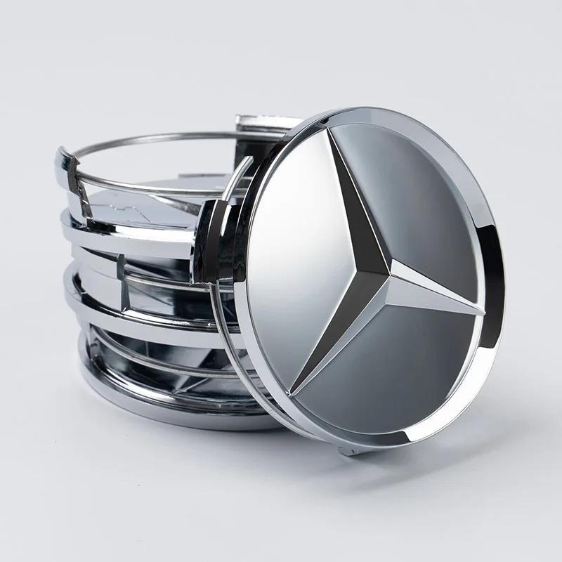 Hub Cap 4PCS 75MM Car Wheel Center Hub Caps Tire Rim Covers Auto Accessories For Mercedes Benz CLA A180 W108 AMG CLK W201 W212 W213 W220 DL1
