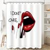 Fashionable Red Lipstick Pattern Shower Curtain Bathroom Waterproof Mildew Resistant Hanging Curtain Easy-Clean