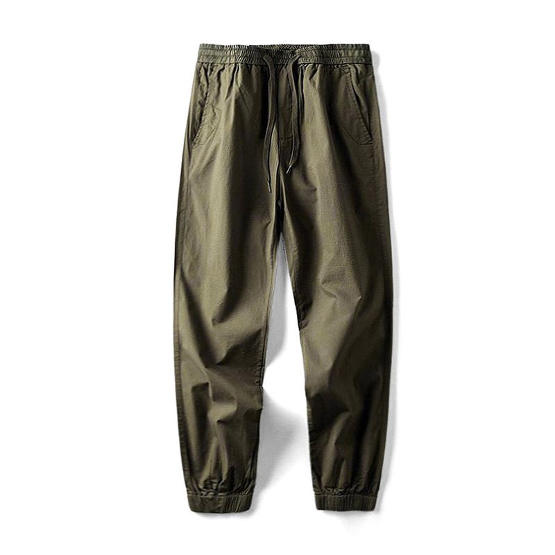 Summer Thin Jogger Pants Men Cotton Overalls
