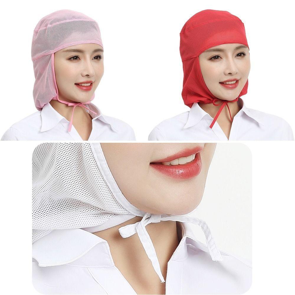 Breathable Mesh Mesh Work Cap Elastic Back Food Service Cap Comfortable Chef Work Hat  Bakery Work