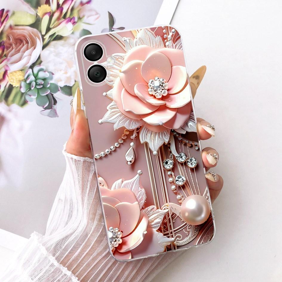 For Samsung Galaxy A06 4G Case SM-A065F New Fashion Flowers Clear Silicone Soft Cover For Samsung A07 2025 A 07 GalaxyA07 Fundas
